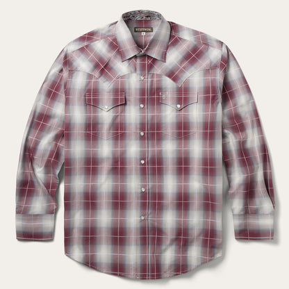 Ombre Plaid Western Shirt