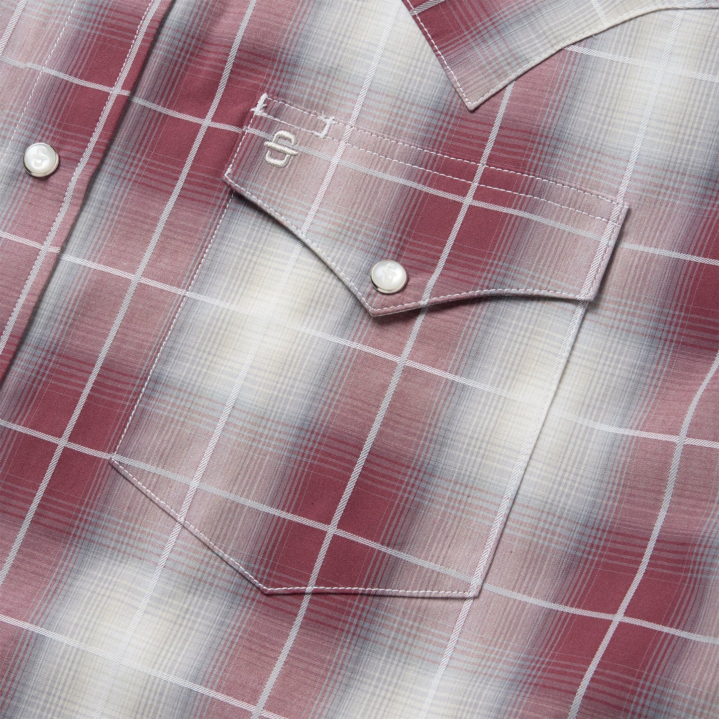 Ombre Plaid Western Shirt