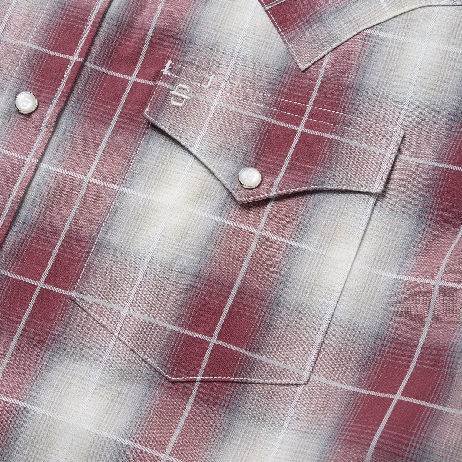 Ombre Plaid Western Shirt