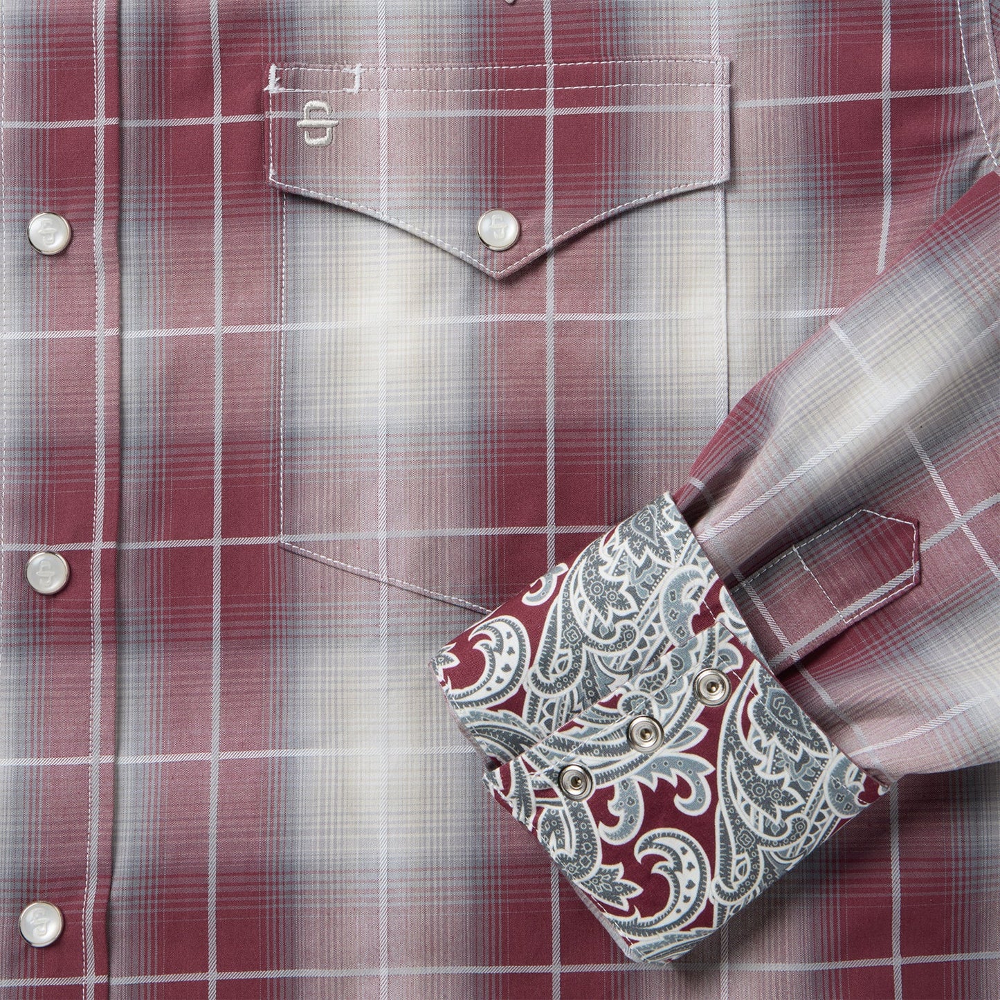 Ombre Plaid Western Shirt