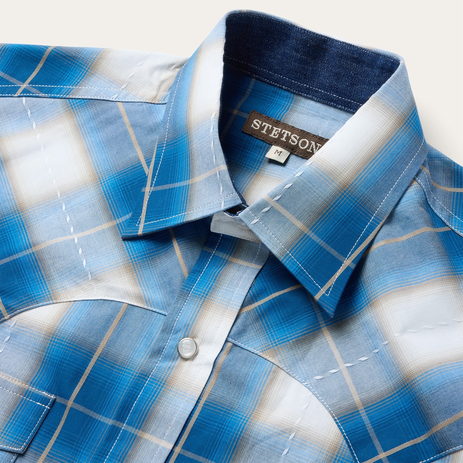 Ombre Plaid Western Shirt