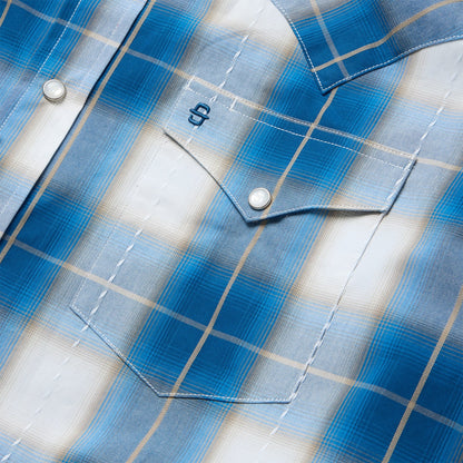 Ombre Plaid Western Shirt