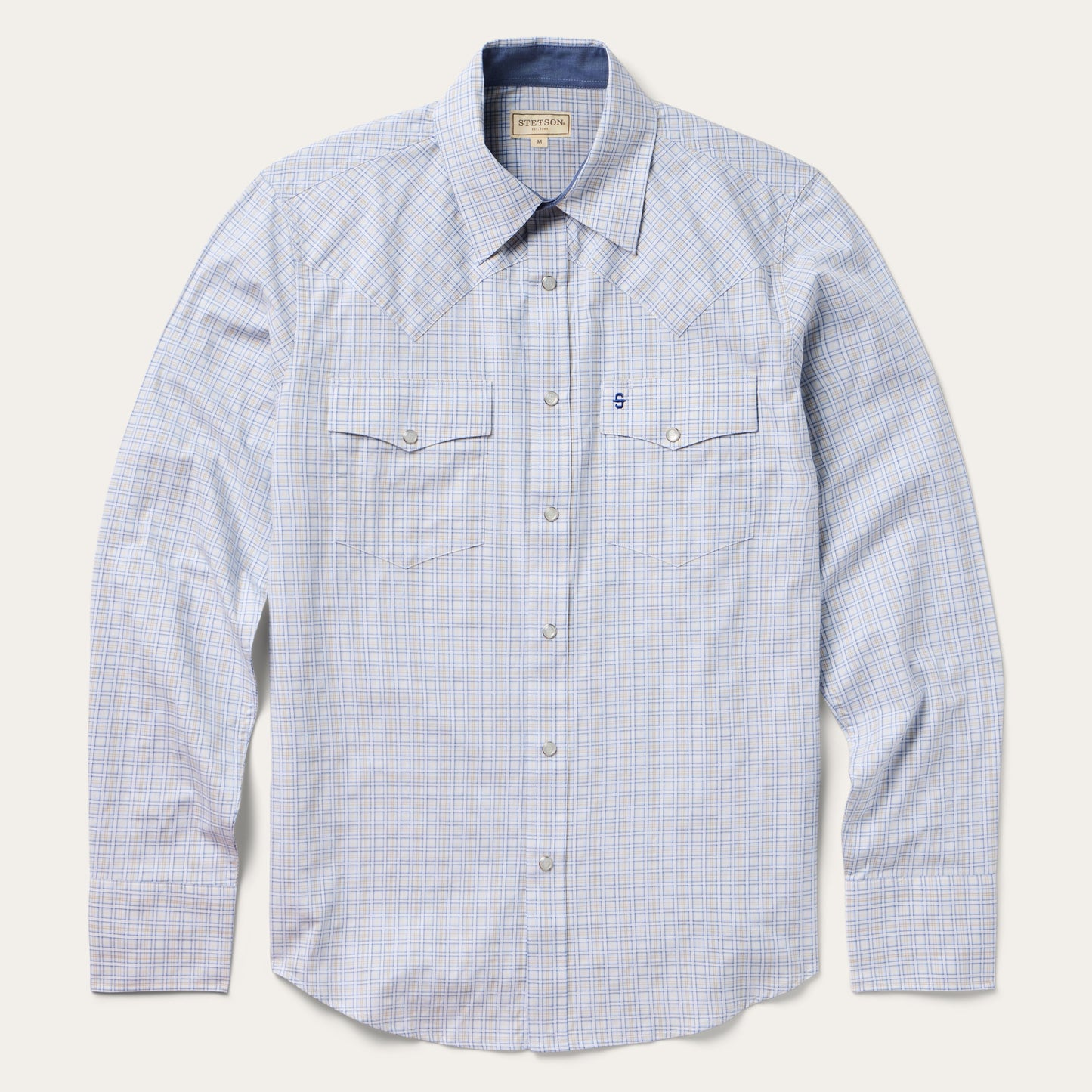 Ombre Plaid Check Western Shirt