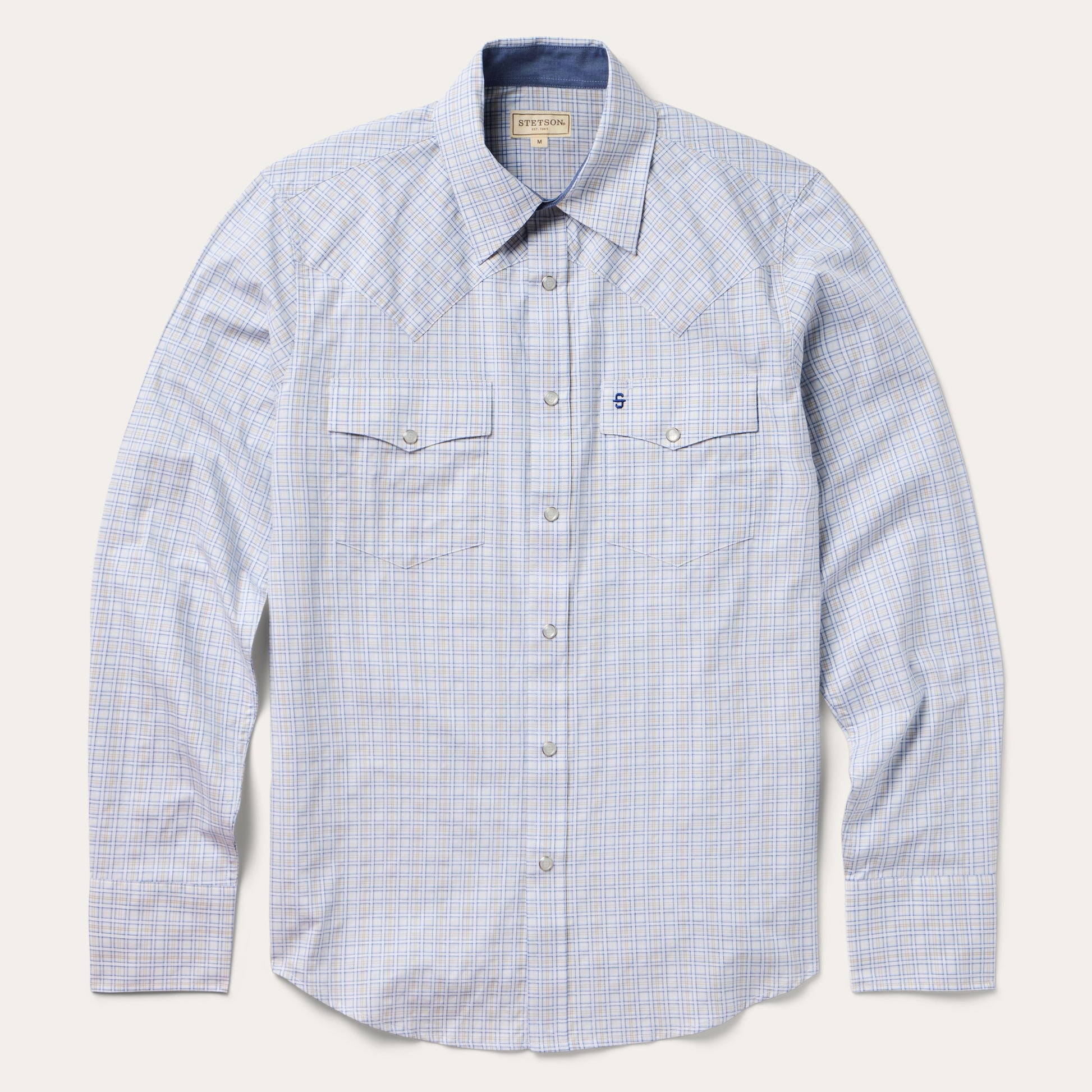 Ombre Plaid Check Western Shirt
