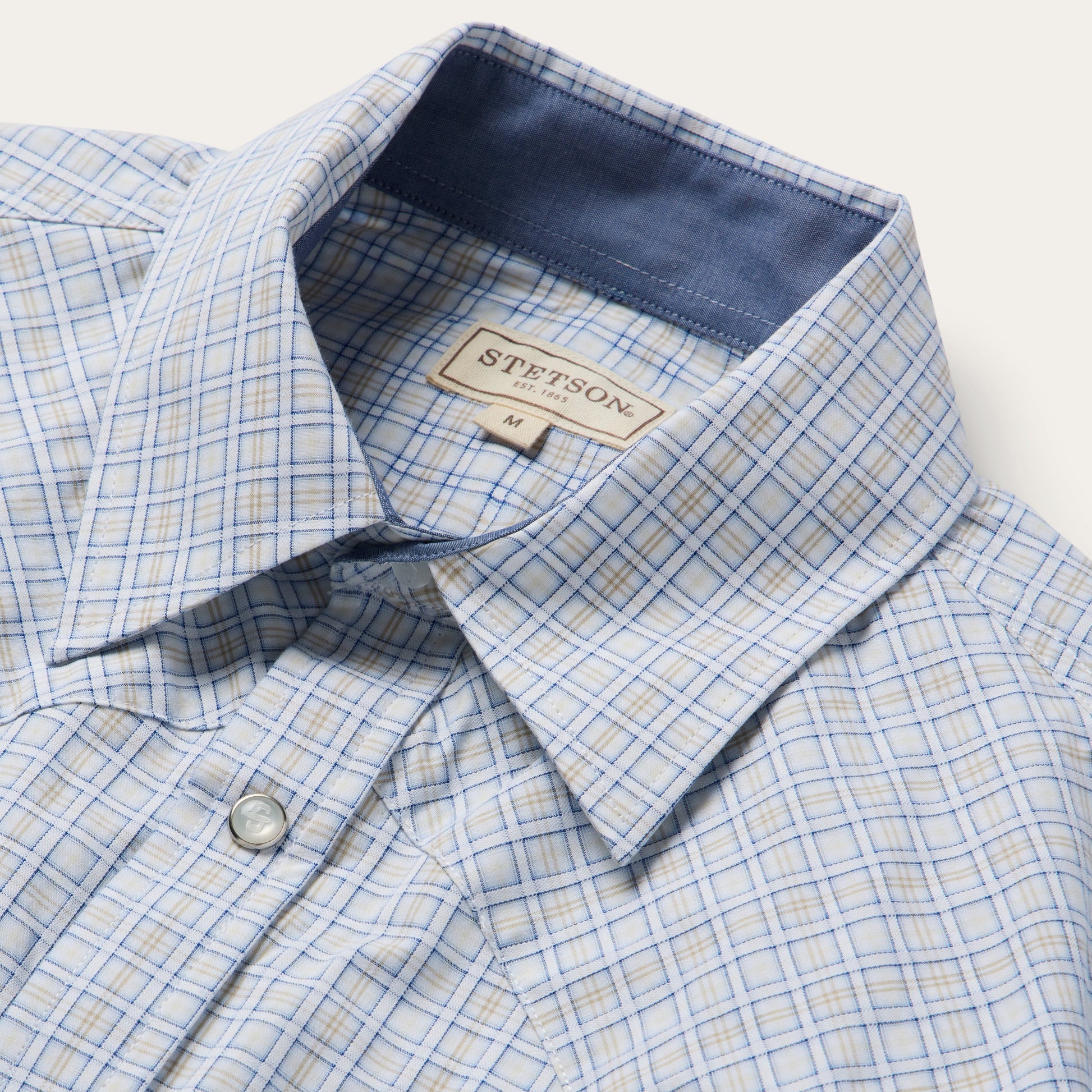Ombre Plaid Check Western Shirt