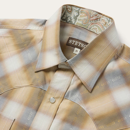 Gold Dust Plaid Western Shirt