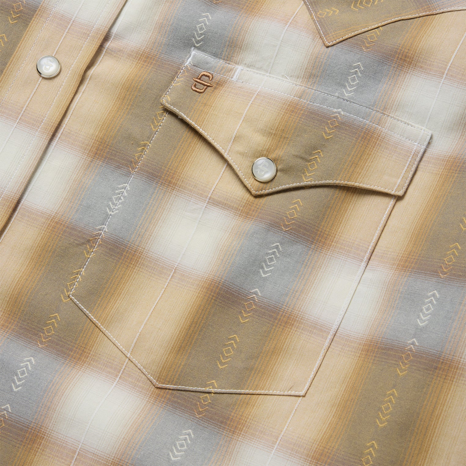 Gold Dust Plaid Western Shirt