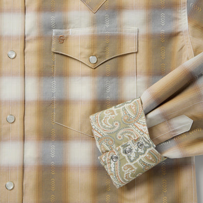 Gold Dust Plaid Western Shirt