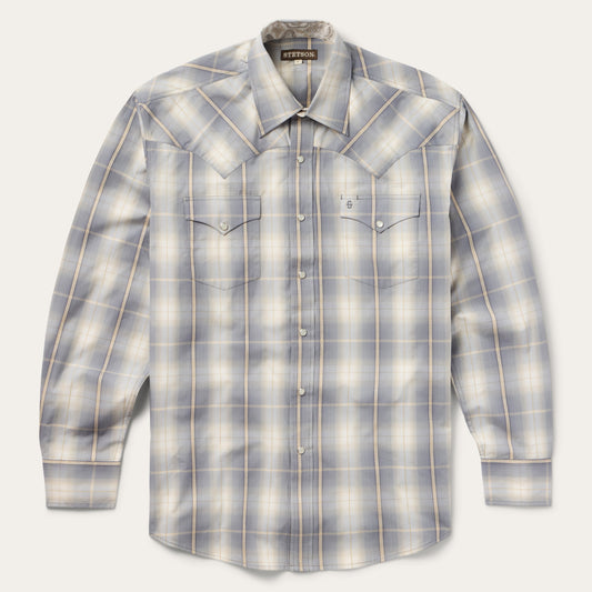 Smoke Diamonds Plaid Western Shirt