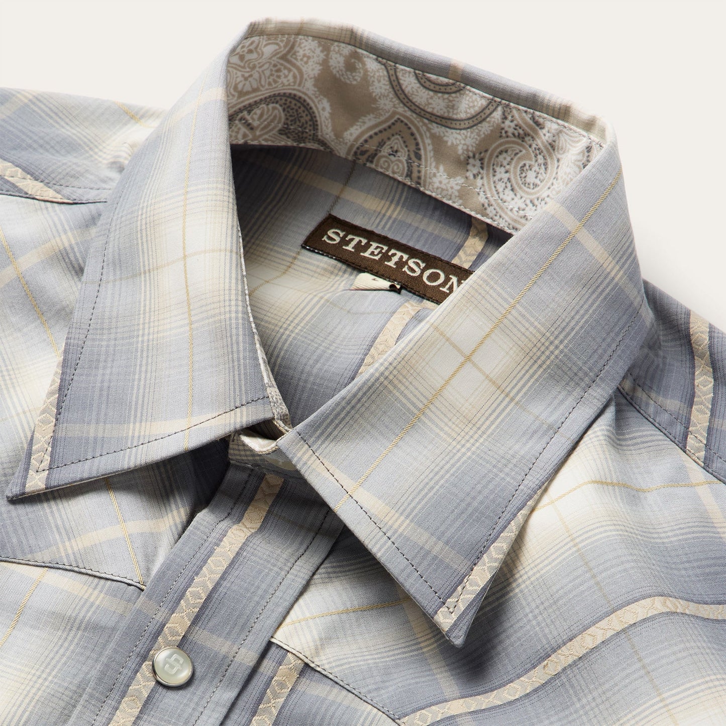 Smoke Diamonds Plaid Western Shirt