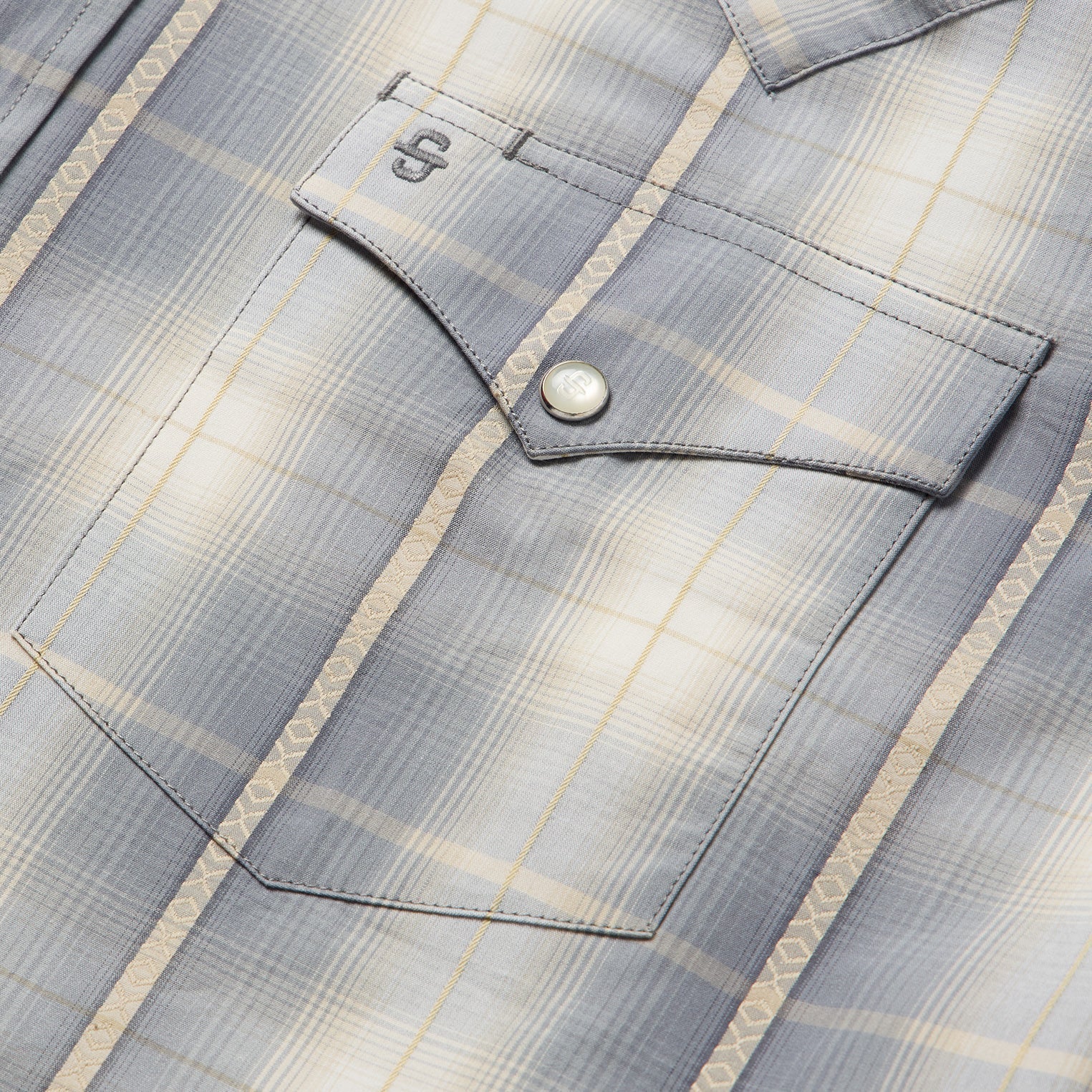 Smoke Diamonds Plaid Western Shirt