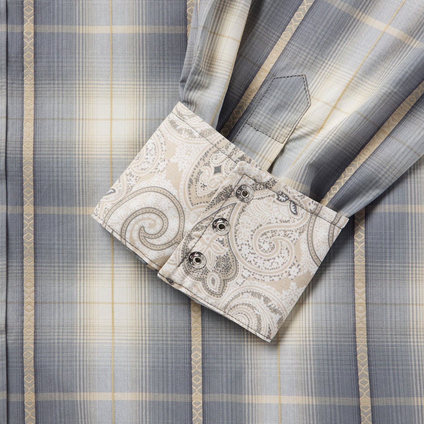 Smoke Diamonds Plaid Western Shirt