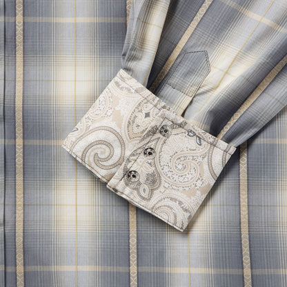 Smoke Diamonds Plaid Western Shirt