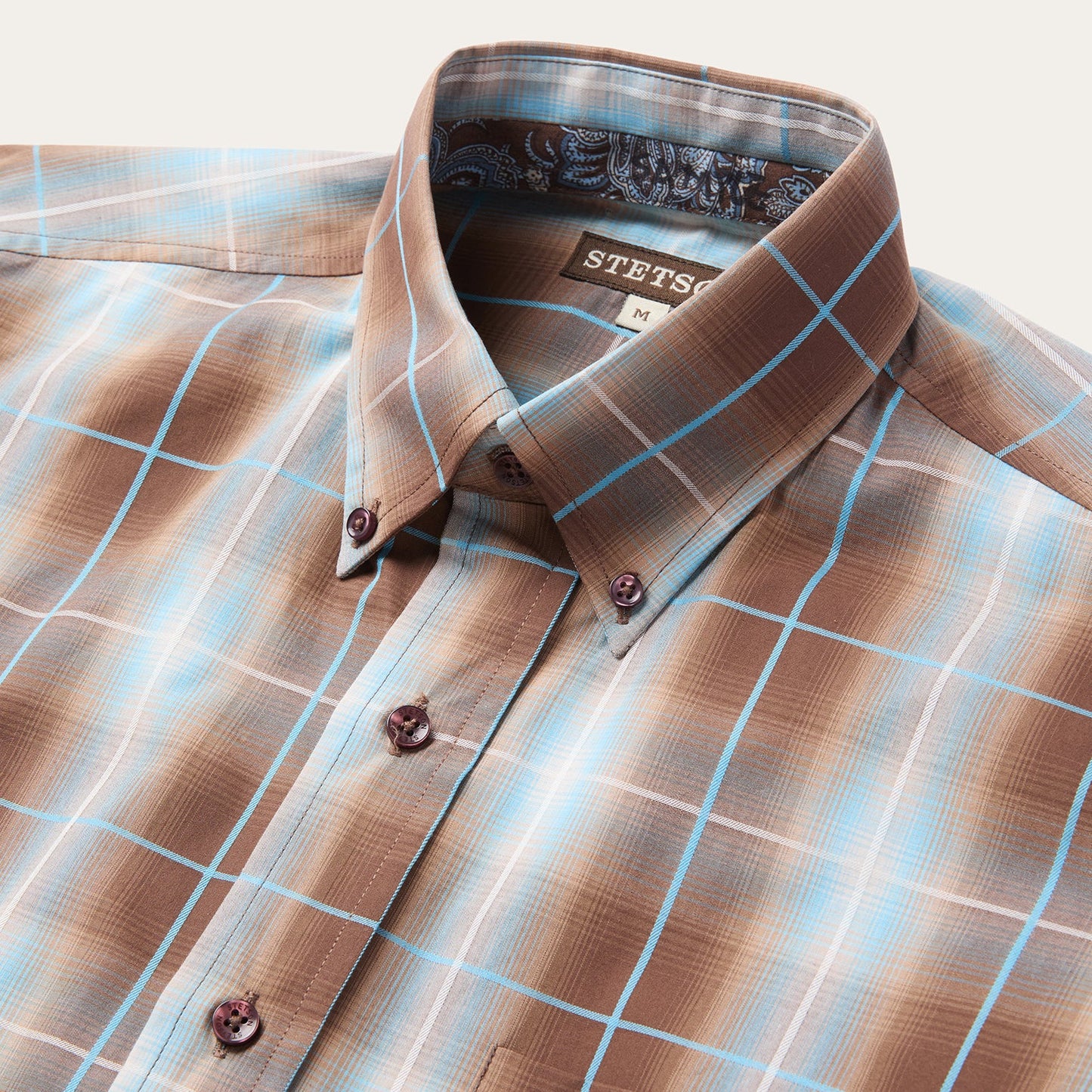 Ombre Plaid Western Shirt