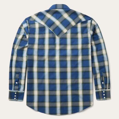 Blue Sage Dobby Plaid Western Shirt