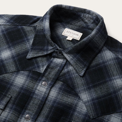 Brushed Twill Plaid Western Shirt