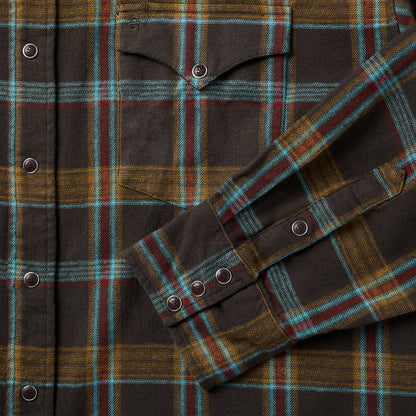 Brushed Twill Plaid Western Shirt