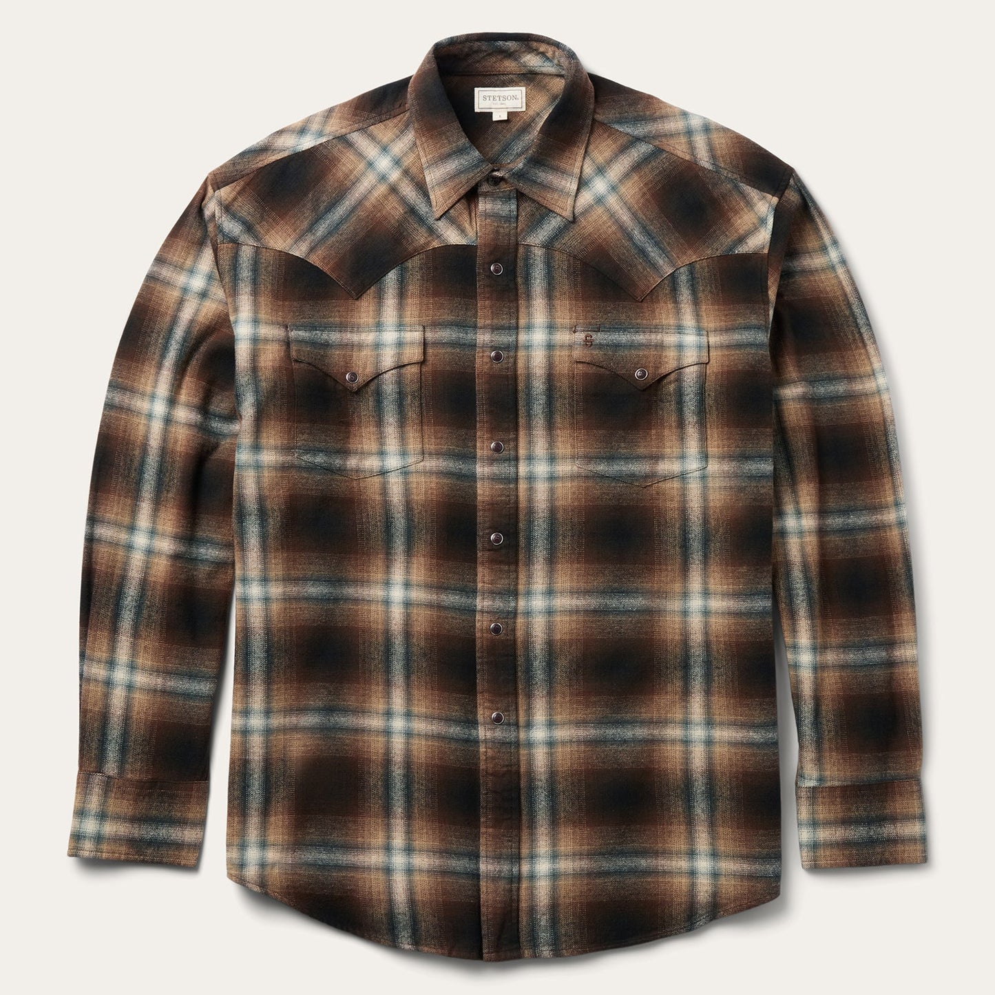 Ombre Plaid Western Shirt