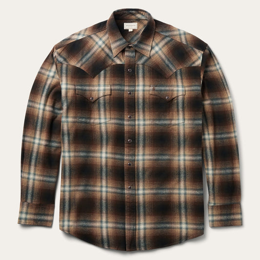 Ombre Plaid Western Shirt
