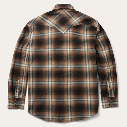 Ombre Plaid Western Shirt