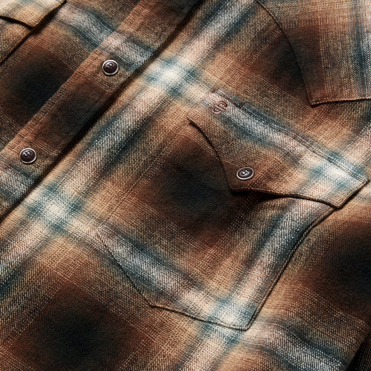 Ombre Plaid Western Shirt