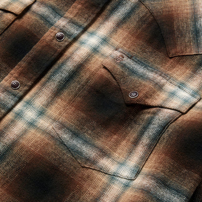 Ombre Plaid Western Shirt