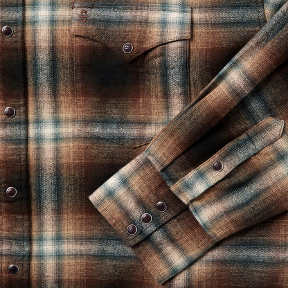 Ombre Plaid Western Shirt