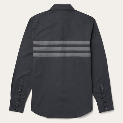 Border Stripe Twill Western Shirt