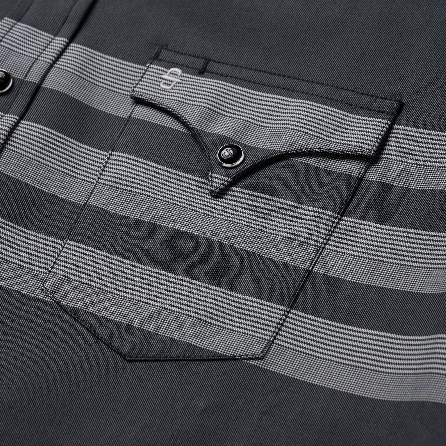 Border Stripe Twill Western Shirt