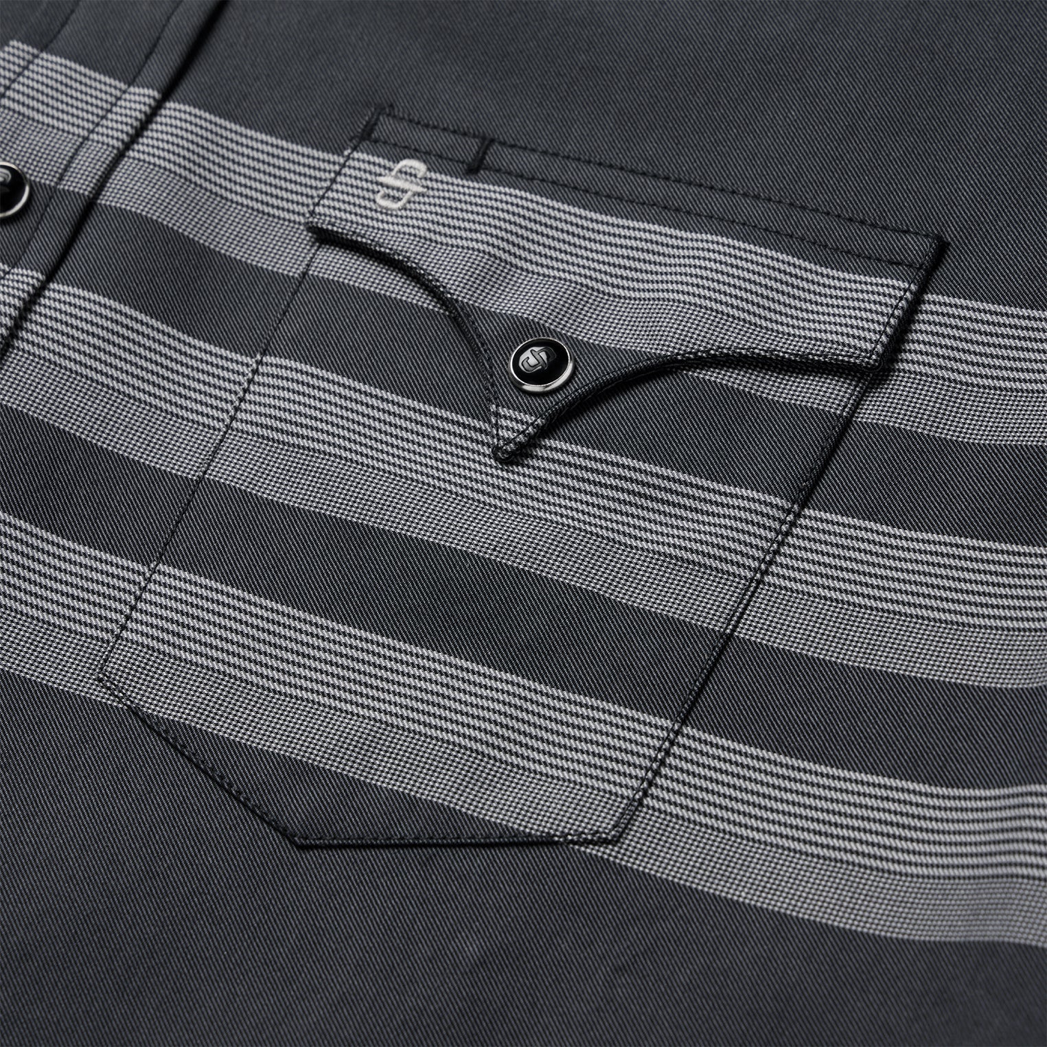 Border Stripe Twill Western Shirt