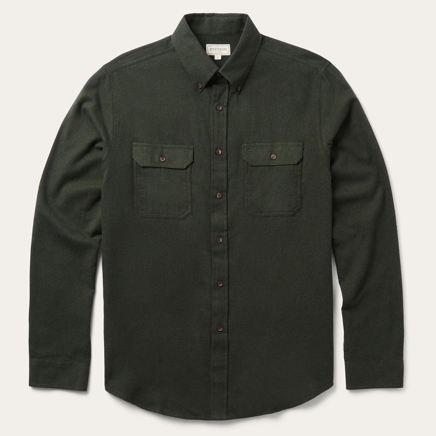 Brushed Heathered Flannel Shirt