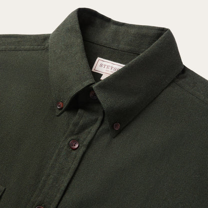 Brushed Heathered Flannel Shirt