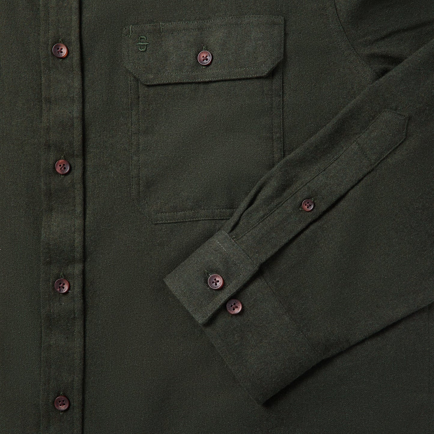 Brushed Heathered Flannel Shirt
