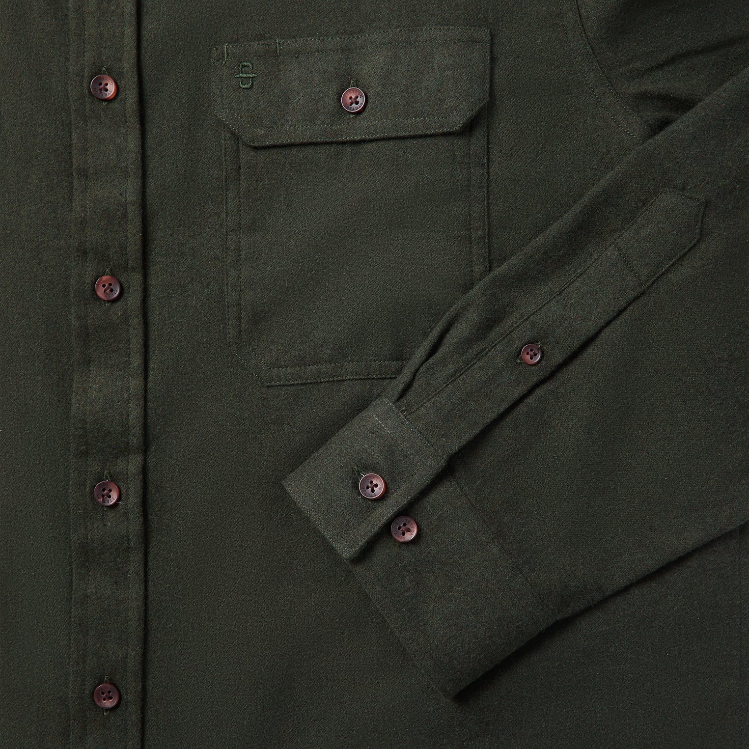 Brushed Heathered Flannel Shirt