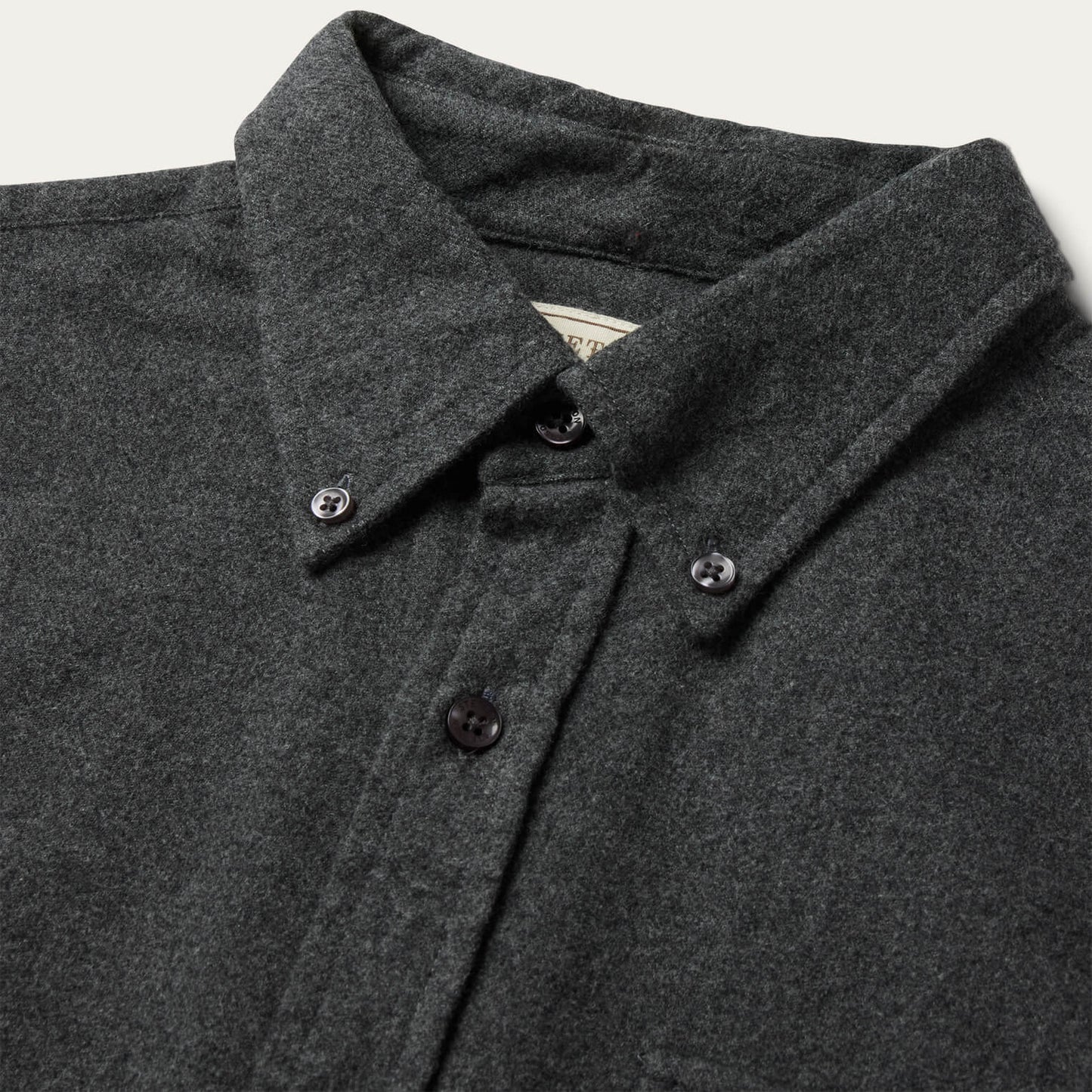 Heathered Flannel Button-Down Shirt