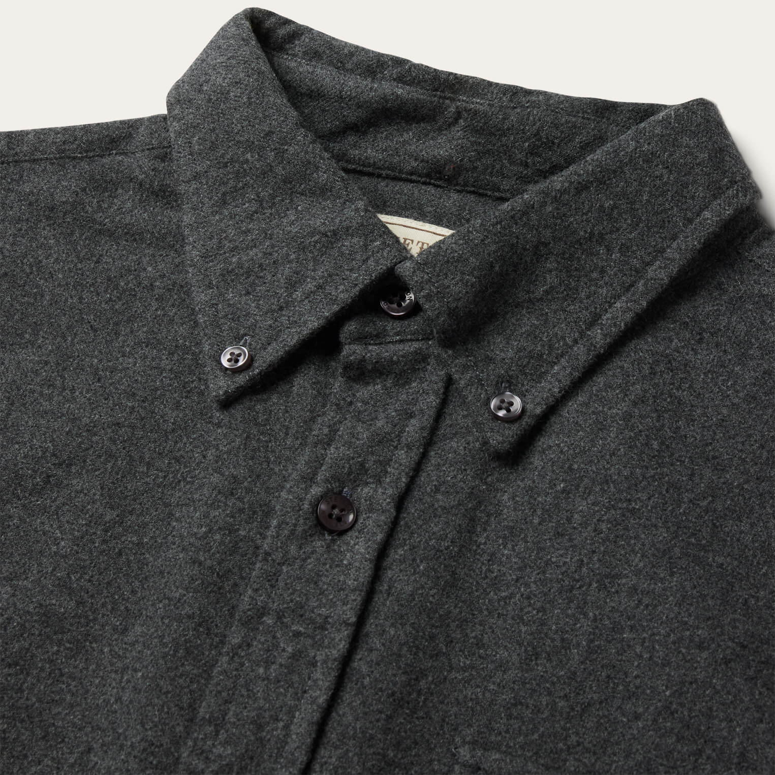 Heathered Flannel Button-Down Shirt