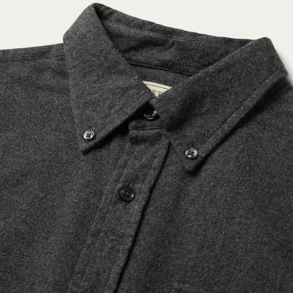 Heathered Flannel Button-Down Shirt