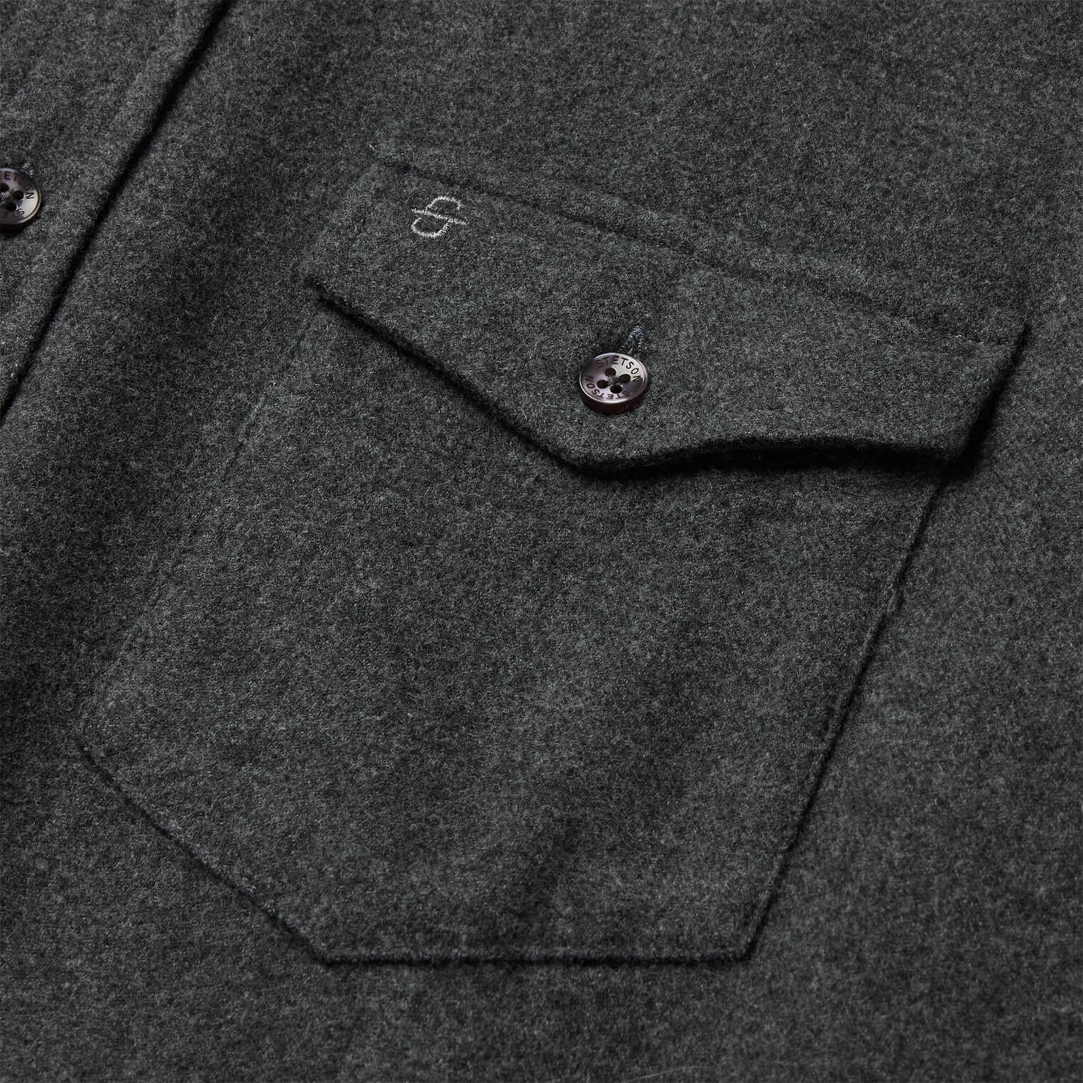 Heathered Flannel Button-Down Shirt