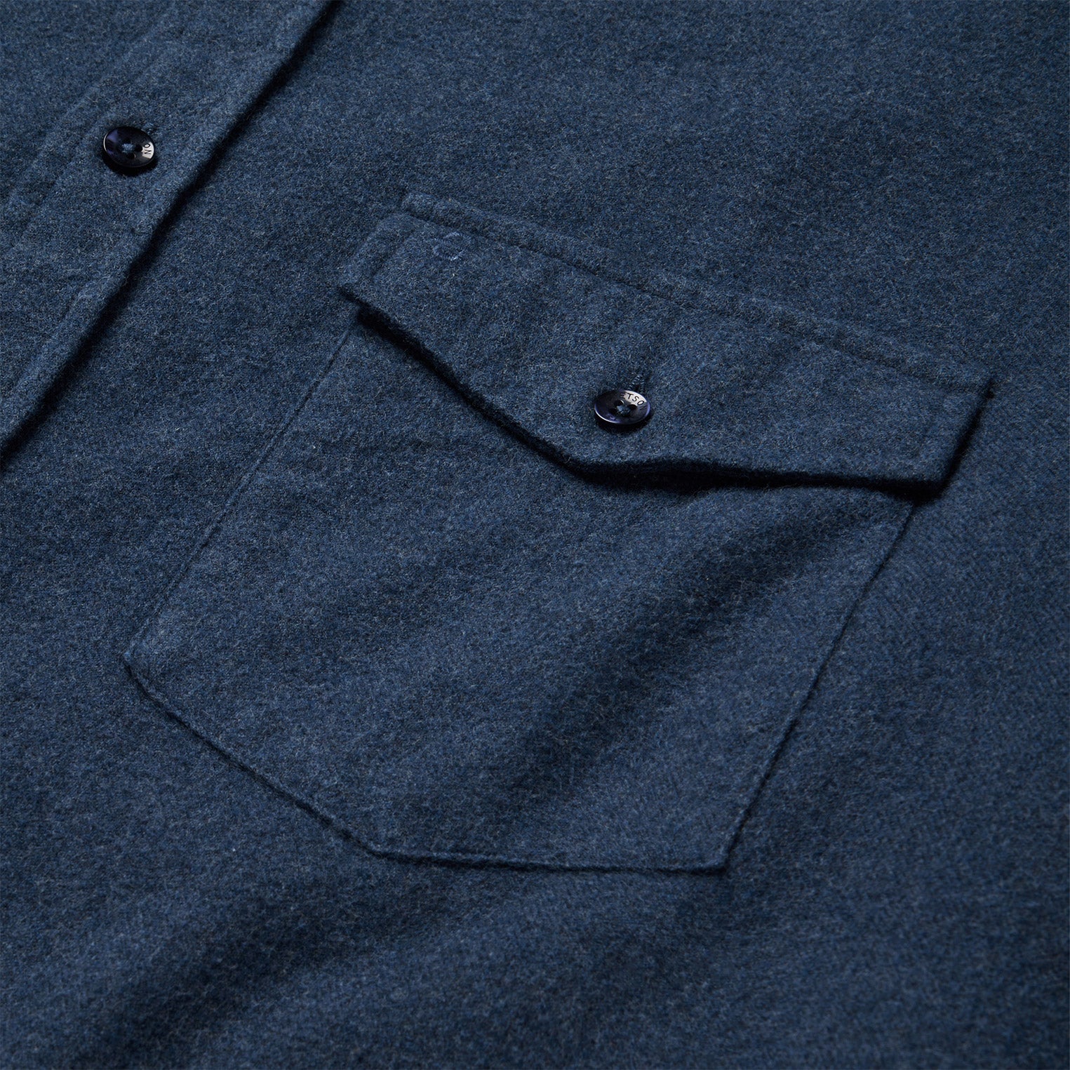 Heathered Flannel Button-Down Shirt