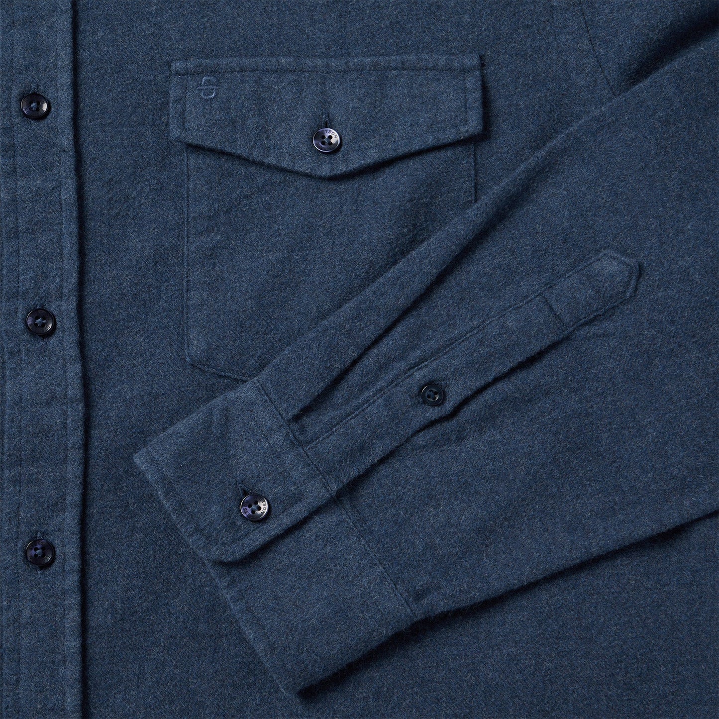 Heathered Flannel Button-Down Shirt