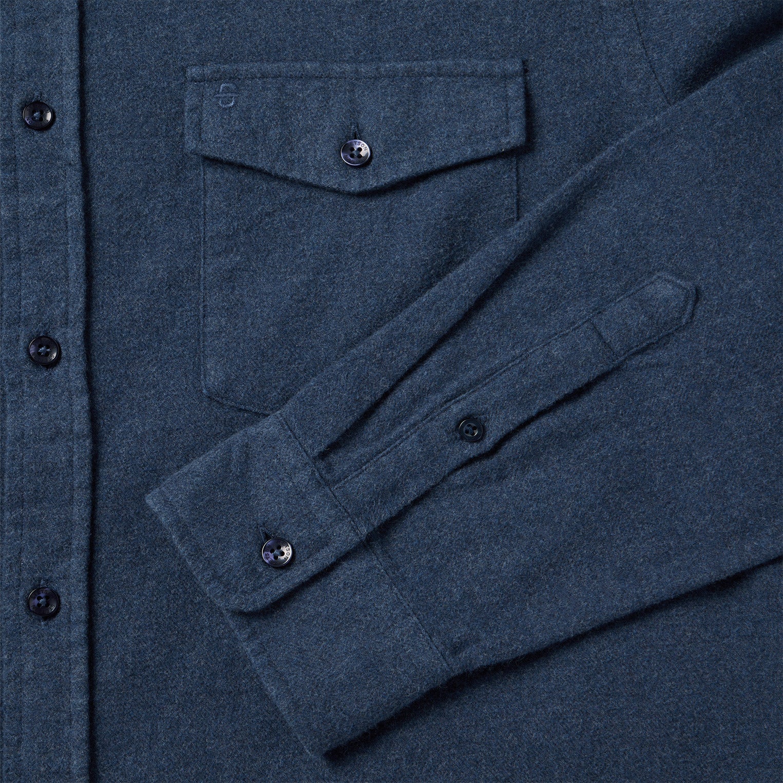 Heathered Flannel Button-Down Shirt