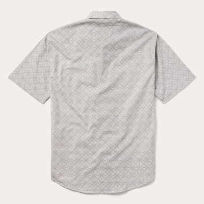 Pewter Filigree Short-Sleeve Western Shirt