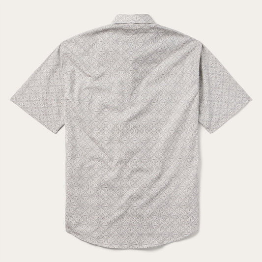 Pewter Filigree Short-Sleeve Western Shirt