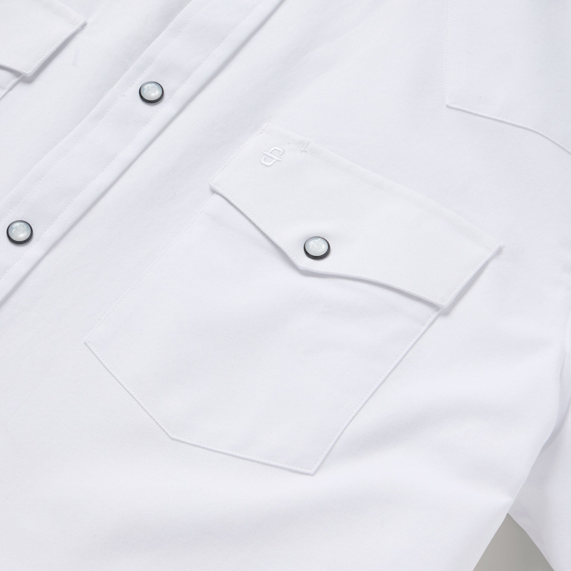 White Oxford Short Sleeve Western Shirt