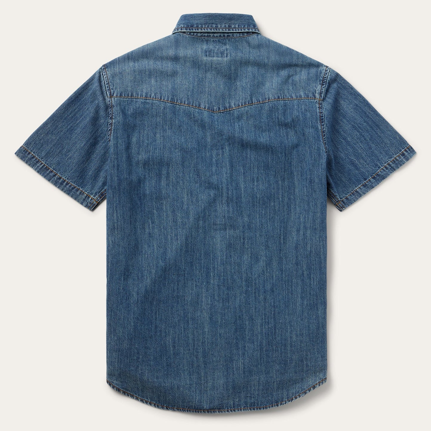 Turquoise Snap Short Sleeve Denim Shirt