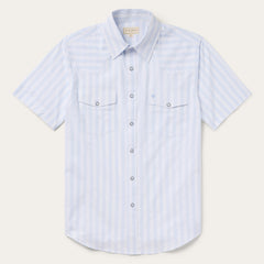 White w/ Blue Stripe