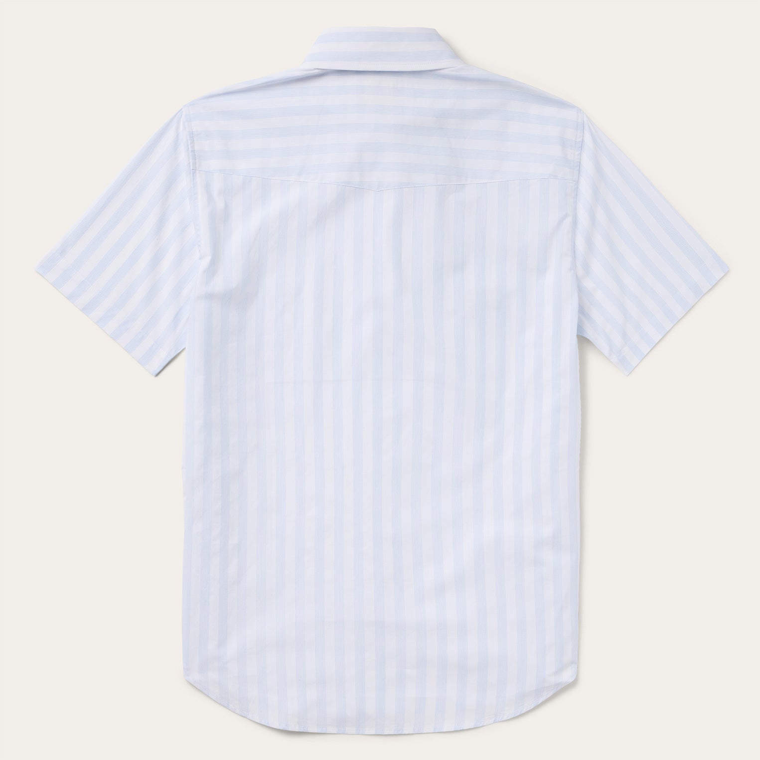 Stripe Oxford Short Sleeve Western Shirt