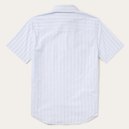 Stripe Oxford Short Sleeve Western Shirt