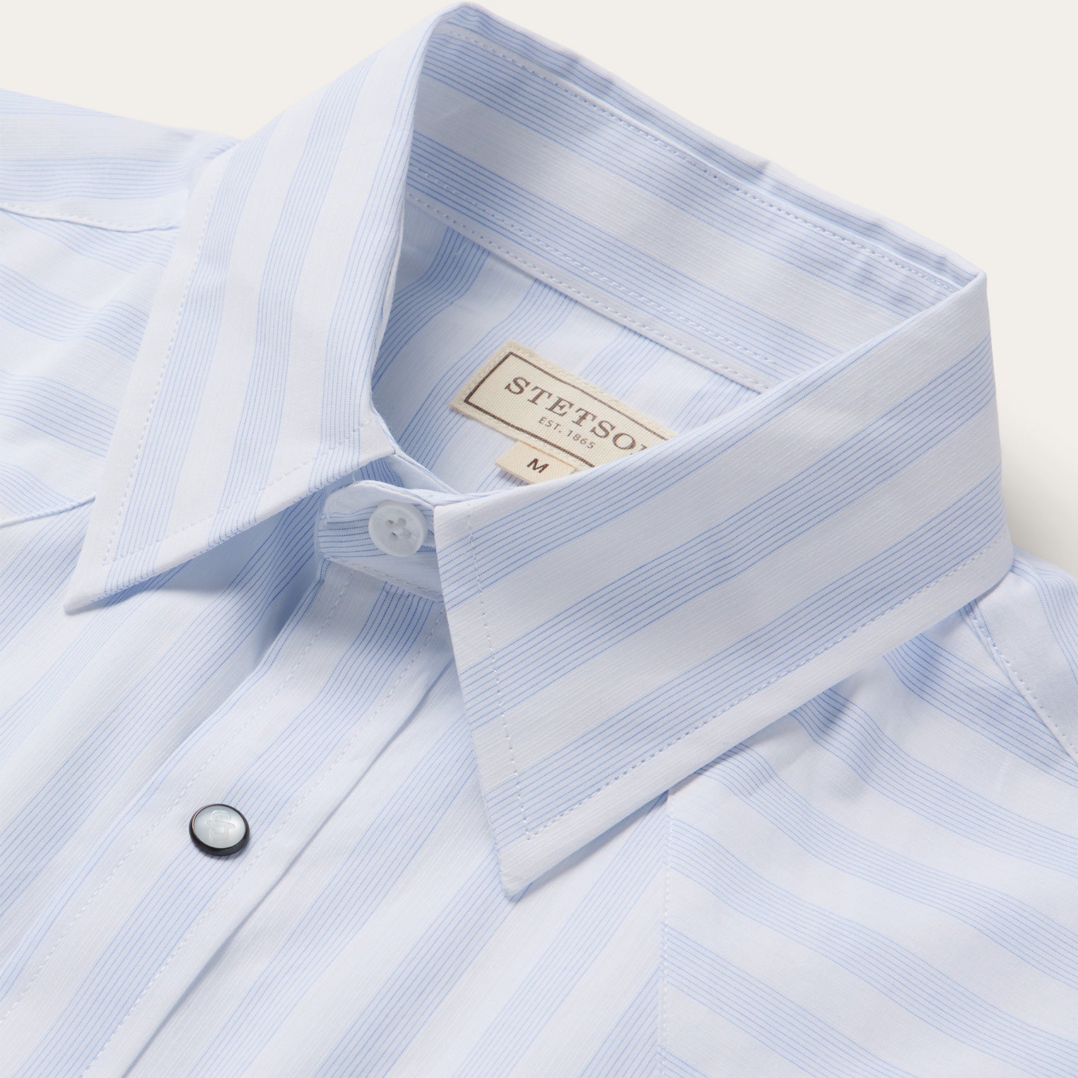 Stripe Oxford Short Sleeve Western Shirt