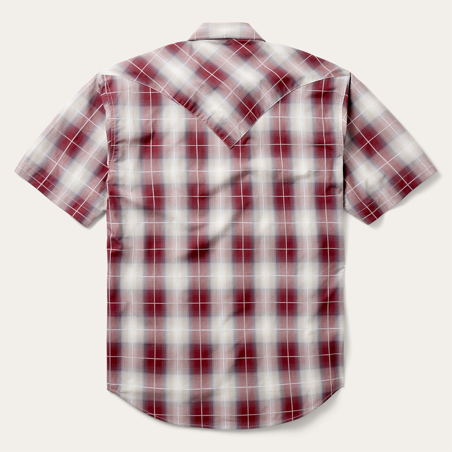 Ombre Plaid Short Sleeve Shirt